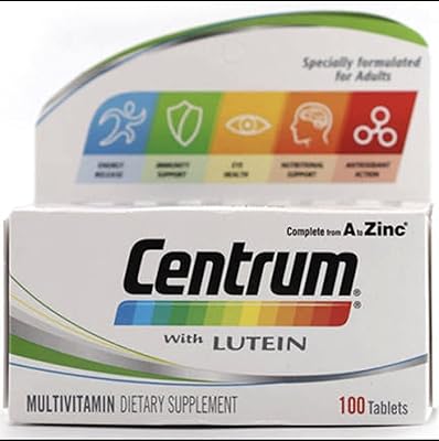 Comprimés centrum avec lutéine, complément nutritionnel pour multisports, 100 comprimés, moyen avec lutéine. DIAYTAR COTE D'IVOIRE est plus qu'une simple boutique en ligne ; c'est une communauté qui met à disposition de ses membres une vaste gamme de produits et de services conçus pour améliorer leur quotidien. La plateforme de DIAYTAR est conçue pour être accessible et intuitive, permettant aux utilisateurs de trouver facilement ce dont ils ont besoin. La boutique en ligne établit des partenariats avec des fournisseurs de confiance pour garantir que les produits proposés soient toujours de haute qualité et abordables