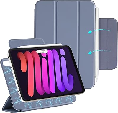Coque magnétique pour ipad mini 6 (8,3 pouces, 2021), fixation magnétique puissante