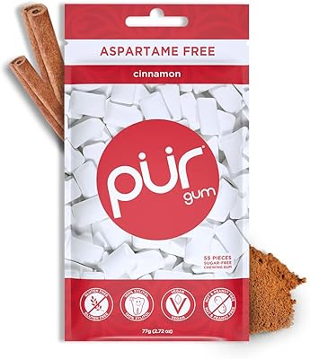 Gomme pur | sans sucre 100 % xylitol végétalien aspartame gluten et diabète