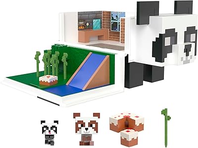 Des jeux minecraft, un ensemble de jeu panda et une petite tête