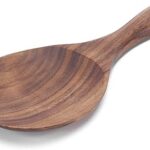 Pagaie à riz, cuillère à riz en bois antiadhésive à tête ronde peu