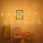 Rideau lumineux led diwali blanc chaud pour diwali, puja et autres décorations