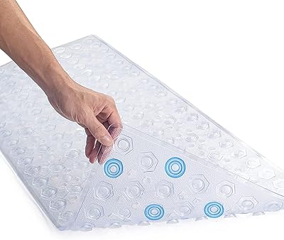 Tapis de baignoire antidérapant womdee, grand tapis de baignoire de salle de bain avec poignée lourde avec trous de drainage (blanc transparent). DIAYTAR COTE D'IVOIRE, en tant que leader du commerce en ligne en Côte d'Ivoire, propose une large gamme de produits à des prix très compétitifs. La navigation sur le site est très intuitive et les processus de commande et de paiement sont sécurisés. Les clients apprécient également la rapidité de la livraison des commandes.