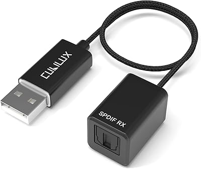 Adaptateur d'entrée usb a spdif quebilux pour pc dongle optique pour mac et toslink. Avec plus de 300 000 références, DIAYTAR COTE D'IVOIRE est la boutique en ligne idéale pour trouver tout ce dont vous avez besoin, allant des produits électroménagers aux vêtements et accessoires. La boutique propose régulièrement des promotions et des offres spéciales, ce qui la rend encore plus attrayante pour les clients. De plus, son système de livraison rapide permet de recevoir les commandes en un laps de temps très court.