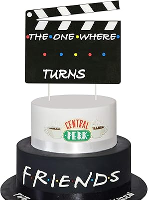 Décorations de gâteau de fête d'anniversaire pour amis celui où (nom) tourne