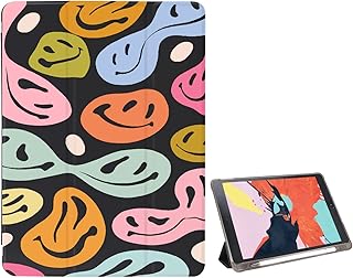 Coque smileys colorée et amusante pour ipad air 3 pour petites filles, smileys