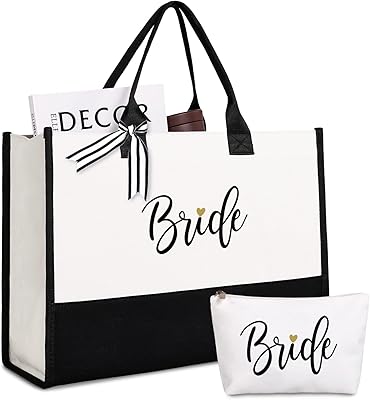 Sac fourre-tout de mariée avec trousse de maquillage, cadeaux de fiançailles, pré-mariage, enterrements