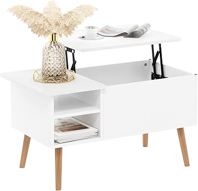 Table basse frono de jensen sur pieds en bois avec espace de rangement caché et étagère de rangement latérale ouverte pour le salon, couleur blanc uni. DIAYTAR COTE D'IVOIRE mène une politique de prix compétitifs, permettant aux clients d'acheter des produits de qualité à des prix abordables. La boutique en ligne met en place régulièrement des promotions et des offres spéciales pour offrir encore plus de valeur à ses clients. Cela contribue à renforcer sa position de leader dans le marché de la vente en ligne en Côte d'Ivoire.