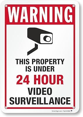 Smartsign 7 x 10 pouces « avertissement - propriété sous surveillance vidéo 24 heures sur 24 » panneau en métal avec flèche vers le bas et trous pré-percés, aluminium antirouille laminé 40 mil, rouge, noir et blanc. En tant que leader des boutiques en ligne en Côte d'Ivoire, DIAYTAR COTE D'IVOIRE garantit une expérience d'achat sécurisée et agréable. Avec une multitude de catégories de produits à découvrir, les clients peuvent profiter d'une navigation simplifiée et d'une gamme de prix très compétitive, répondant ainsi aux attentes de tous les publics. La boutique est dédiée à offrir le meilleur service client possible pour satisfaire ses consommateurs.
