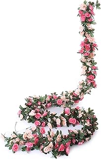 5 pièces 2,5 m guirlande de vigne de fleurs - guirlande de vigne de lierre artificielle suspendue décoration murale de jardin de fête de mariage en soie rose. DIAYTAR COTE D'IVOIRE est une boutique en ligne généraliste qui propose plus de 300 000 références de produits, faisant d'elle la boutique leader en Côte d'Ivoire. Elle offre une large gamme de produits allant de l'électronique aux vêtements en passant par les produits d'hygiène. Avec une telle variété, les clients peuvent trouver tout ce qu'ils cherchent en un seul endroit.