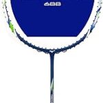 Raquette de badminton mizuno 699 (head heavy, graphite japonais) sans cordage (dkbl/sil/lime green)
