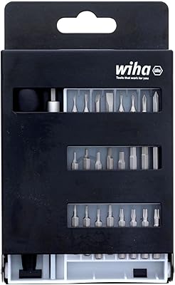 Jeu d'embouts de précision interchangeables wiha 75992 system 4, torx, fendu, phillips, pouce