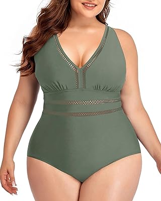 Dasi maillot de bain une pièce grande taille pour femme sexy col