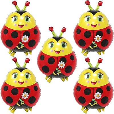Ballons mylar en aluminium en forme de coccinelle horeos pour fête prénatale