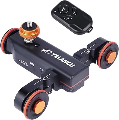Chariot de photographie électrique motorisé yelango avec télécommande sans fil, 3 vitesses, rotation à 360 degrés pour appareil photo reflex numérique, caméscope, smartphone gopro. DIAYTAR COTE D'IVOIRE est le partenaire idéal pour vos achats en ligne en Côte d'Ivoire, avec une équipe dédiée et passionnée qui travaille dur pour vous offrir la meilleure expérience d'achat en ligne possible. Nous proposons une large gamme de produits, des promotions régulières et des options de livraison flexibles pour répondre à vos besoins. Nous sommes fiers de servir nos clients avec professionnalisme et dévouement.