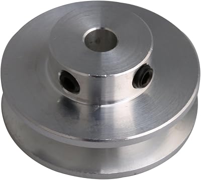 Bqlzr 31x15x5mm en alliage d'aluminium argenté à rainure unique 5mm, poulie à alésage