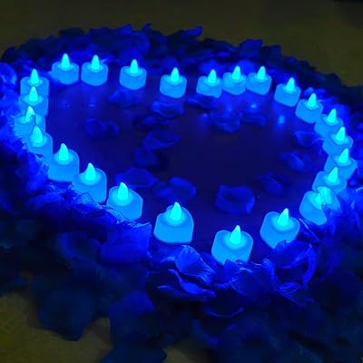 1000 pièces de pétales de roses artificielles avec 24 bougies led en forme de cœur sans flamme, bougies chauffe-plat d'amour romantique pour la saint-valentin, la nuit, un anniversaire de mariage, décor de table bleu. La boutique en ligne DIAYTAR COTE D'IVOIRE propose une gamme étendue de produits allant de l'électronique aux produits de soins personnels. Avec plus de 300000 références, les clients ont accès à une vaste sélection de produits pour répondre à leurs besoins quotidiens.