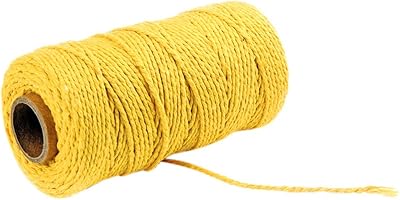 Cordon torsadé en pur coton, fil artisanal, couture colorée, fil à coudre, crochet