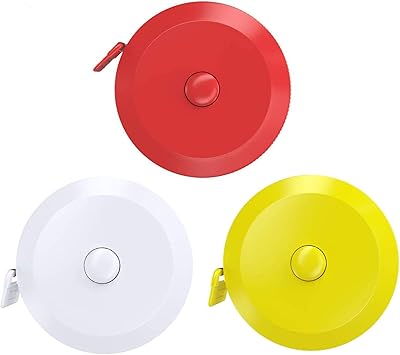 Ruban à mesurer corporel 3 pièces ruban rétractable doux de 150 cm-60 pouces