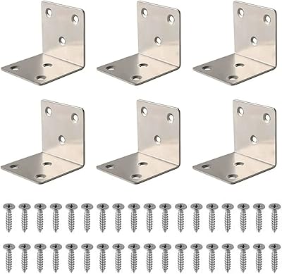 Support d'angle en forme de l 6 pièces en acier inoxydable robuste avec vis pour chaises. DIAYTAR COTE D'IVOIRE est une boutique en ligne généraliste proposant plus de 300 000 références, faisant d'elle la boutique leader en Côte d'Ivoire. Elle offre une gamme variée de produits allant de l'électronique à la mode, en passant par les produits de maison et les denrées alimentaires. Grâce à sa présence en ligne, DIAYTAR COTE D'IVOIRE permet à ses clients d'effectuer des achats pratiques et sécurisés.