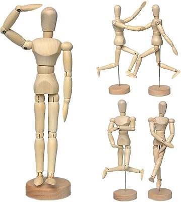 Mannequin d'artiste en bois, dessin de figure laïque, modèle d'assistance à la figure