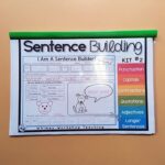 Cahier d'exercices de jeu de construction de phrases de l'alphabet pour enseigner à