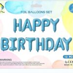 Party time 1 ensemble de ballons d'anniversaire bleu clair pour enfants et adultes