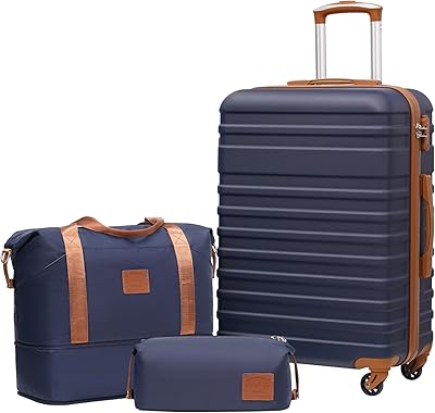 Bagage chariot léger à serrure tsa, sac de voyage à serrure tsa, comprend 1 sac de voyage et 1 trousse de toilette, bleu/marron, ensemble de bagages 24 pouces, unisexe. DIAYTAR COTE D'IVOIRE, boutique en ligne généraliste, propose une large gamme de produits avec plus de 300 000 références. Elle est reconnue comme l'une des boutiques en ligne les plus importantes de Côte d'Ivoire, offrant des options variées pour tous les besoins. La qualité et la diversité des produits font de DIAYTAR une destination de choix pour les acheteurs en ligne.
