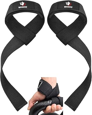 Sangles de poignet de levage wellgetfit (paire) pour l'haltérophilie, la musculation, l'haltérophilie