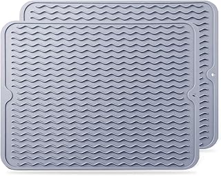 Tapis d'égouttoir à vaisselle en silicone bao bao yu, paquet de 2