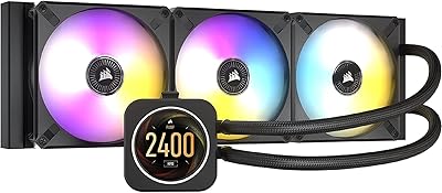 Refroidisseur de processeur liquide lcd corsair h150i elite iq