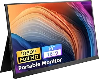 Moniteur de jeu portable externe fhd 1080p ips de 14 pouces avec port