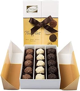 Ensemble de truffes au chocolat bend coffret cadeau doré 10