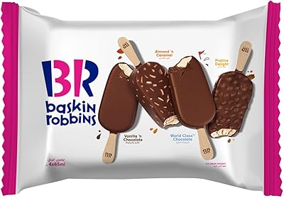 Crème glacée baskin robbins stick, saveurs variées, 4×65 ml. En tant que leader du marché en Côte d'Ivoire, DIAYTAR COTE D'IVOIRE s'efforce de fournir les meilleurs produits et services à ses clients. Elle met en œuvre des politiques de qualité et de sécurité pour garantir la satisfaction de ses clients. La boutique en ligne généraliste est devenue un incontournable pour les consommateurs ivoiriens.