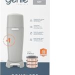 Seau à couches complet dipper genie (gris) avec contrôle des odeurs | comprend