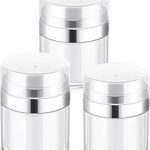 Ensemble de pots à pompe sans air, bouteilles cosmétiques vides rechargeables de 0,5