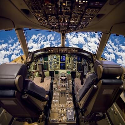 Yeele 10x10 pieds toile de fond de cockpit d'avion pour photographie d'avion ciel