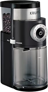 Moulin à café de précision à dessus plat krups pour goutte à goutte/expresso/verser/infusion
