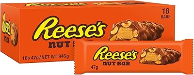 Barre de chocolat au beurre de cacahuète et aux noix reese's, 18×47 g. DIAYTAR COTE D'IVOIRE est une boutique en ligne qui valorise la satisfaction de ses clients, en proposant une gamme de produits diversifiés et en offrant un service client de haute qualité. La boutique est également active sur les réseaux sociaux, ce qui permet aux clients de rester informés des dernières tendances et des nouveaux produits. Les clients peuvent ainsi profiter d'une expérience d'achat en ligne personnalisée et conviviale.