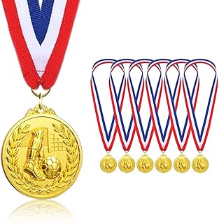 Médailles de football pour enfants, médaille en métal doré avec ruban en nylon tricolore, cadeaux de fête de football pour garçons, enfants et adultes (paquet de 6). En tant que leader du marché en Côte d'Ivoire, DIAYTAR COTE D'IVOIRE s'efforce de proposer des produits de haute qualité et des services exceptionnels à ses clients. Elle est constamment à la recherche de moyens pour améliorer l'expérience d'achat en ligne.
