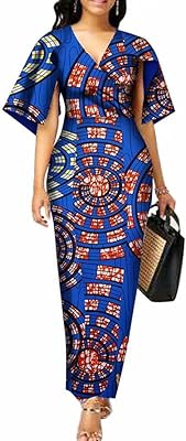Robes africaines d'été à la mode pour femmes dashiki, grande taille, vêtements africains, col en v profond pour la fête. Chez DIAYTAR COTE D'IVOIRE, les clients peuvent trouver tout ce dont ils ont besoin en un seul endroit. La boutique en ligne met en avant plus de 300 000 références pour une expérience d'achat unique et pratique.