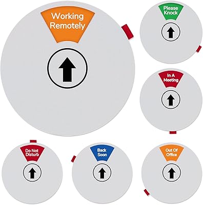 Panneau de porte de bureau, 6 options disponibles et absentes, panneau rotatif