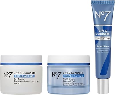 Coffret de soins de la peau no7 lift & luminate - ensemble 3 pièces composé de sérum, crème de jour et de nuit. En tant que leader du marché en ligne en Côte d'Ivoire, DIAYTAR COTE D'IVOIRE s'engage à offrir des produits de qualité à des prix compétitifs. La boutique propose des articles allant de l'électronique aux produits alimentaires, en passant par les vêtements et les accessoires. Chaque jour, de nouveaux produits sont ajoutés pour satisfaire les demandes des clients.