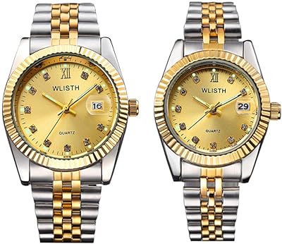 Montres pour couples - une paire de montres à quartz pour la saint-valentin, montre-bracelet en acier inoxydable, ensemble de montres pour elle et lui, or, 20 x 3,5 cm, bracelet. DIAYTAR COTE D'IVOIRE est la destination idéale pour les consommateurs ivoiriens qui cherchent à acheter des produits en ligne de manière sécurisée et pratique. La boutique en ligne propose une expérience d'achat personnalisée et des services de soutien client de haute qualité. 