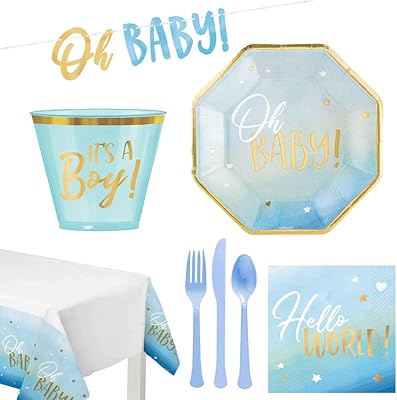 Party center oh baby boy deluxe supplies pour 8 invités comprend une bannière et nappe. DIAYTAR COTE D'IVOIRE est la boutique en ligne idéale pour les clients qui cherchent une grande sélection de produits. Avec plus de 300000 références, elle propose tout ce dont vous avez besoin, du produit alimentaire au produit électronique. La boutique garantit la qualité et la sécurité de ses produits.