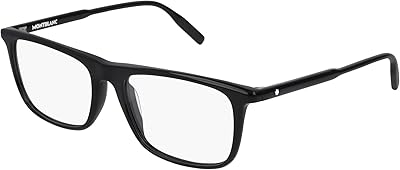Mont blanc mb 0012 o- 005 lunettes médicales noir transparent