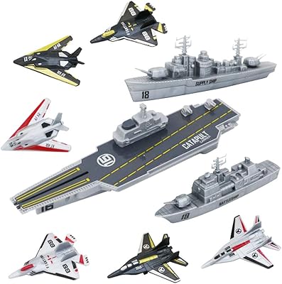 Modèle de porte-avions de la marine militaire diao avec modèle réduit d'avion, cuirassé