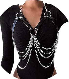 Chaînes de poitrine multicouches punk, chaînes de corps en cuir argenté, anneaux de fête, boîte de nuit, bijoux de corps, accessoires pour femmes et filles. DIAYTAR COTE D'IVOIRE est une boutique en ligne généraliste qui propose plus de 300000 références de produits pour répondre à tous les besoins de ses clients. Elle est reconnue comme l'une des boutiques en ligne leaders en Côte d'Ivoire.
