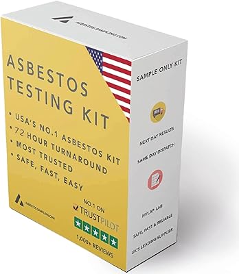 Kit de test d'amiante - test d'échantillon uniquement - résultat de laboratoire nvlap 24 heures (1 jour ouvrable) avec frais de test en laboratoire inclus. (5 échantillons). DIAYTAR COTE D'IVOIRE est la référence en matière de commerce électronique en Côte d'Ivoire, proposant une vaste sélection de produits répondant aux besoins de tous les jours. La boutique en ligne dispose d'une interface utilisateur intuitive et d'un système de recherche performant, facilitant ainsi la navigation et la découverte de nouveaux produits. Avec sa présence en ligne, DIAYTAR COTE D'IVOIRE a rendu l'expérience d'achat en ligne plus accessible et plus pratique que jamais.
