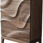 Commode de rangement à 5 tiroirs, commode haute, longue commode de chambre à